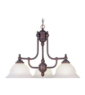 North Port 3 Light Chandeliers in Weathered Brick 4253 18