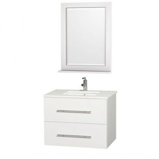 Centra 30 Single Bathroom Vanity Set by Wyndham Collection   White