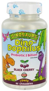 Kal   Dinosaurs DinoDophilus Probiotic 2 Billion For Kids   60 Chewable Tablets