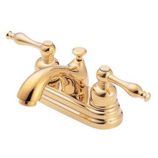 Danze® Sheridan™ Two Handle Centerset Lavatory Faucet   Polished Brass