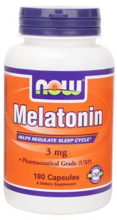 NOW Foods   Melatonin 3 mg.   180 Capsules