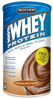 Biochem by Country Life   100% Whey Protein Powder Chocolate Fudge   15.4 oz.