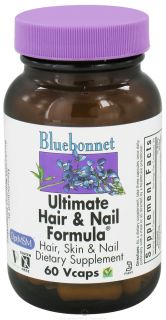 Bluebonnet Nutrition   Ultimate Hair & Nail Formula   60 Vegetarian Capsules