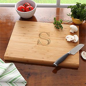 Personalized Bamboo Cutting Board   Chefs Monogram