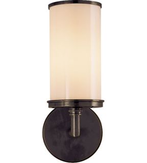 Studio Cylinder 1 Light Bathroom Vanity Lights in Bronze With Wax S2006BZ WG