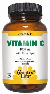 Country Life   Vitamin C with Rosehips 1000 mg.   100 Tablets