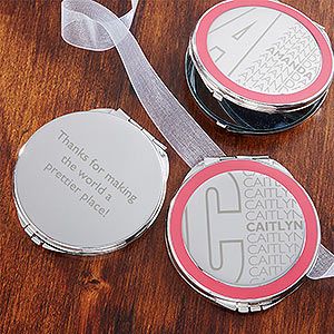 Personalized Compact Mirror   Beautiful Reflections