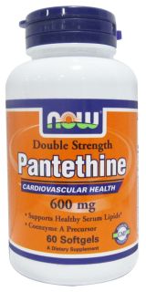 NOW Foods   Pantethine Double Strength Cardiovascular Health 600 mg.   60 Softgels