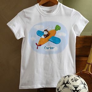 Personalized Kids Easter T Shirt   Retro Rabbit