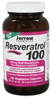 Jarrow Formulas   Resveratrol 100 mg.   120 Vegetarian Capsules