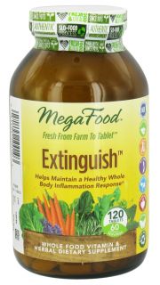 MegaFood   Extinguish Healthy Whole Body Inflammation Response   120 Tablets