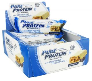 Pure Protein   High Protein Bar with Greek Yogurt Style Coating Blueberry   2.75 oz.