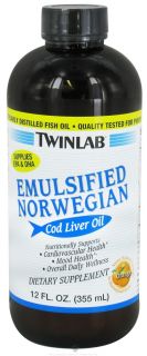 Twinlab   Emulsified Norwegian Cod Liver Oil Orange   12 oz.