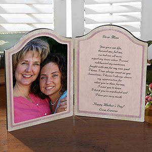 Personalized Mothers Day Photo Poem Plaque for Mom