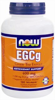 NOW Foods   EGCg Green Tea Extract Antioxidant Support 400 mg.   180 Vegetarian Capsules