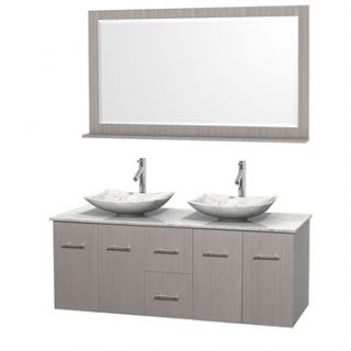 Centra 60 Double Bathroom Vanity Set for Vessel Sinks by Wyndham Collection   G