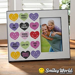 Personalized Smiley Face Picture Frames   Loving Hearts