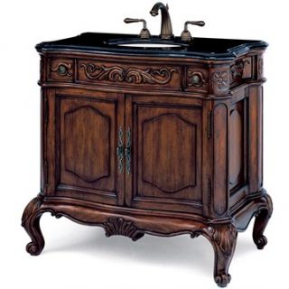 Cole & Co. 38 Premier Collection Large Provence Vanity   Aged Chestnut