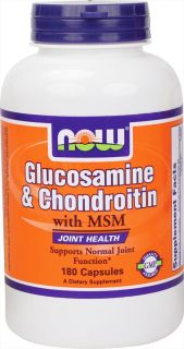 NOW Foods   Glucosamine 500/Chondroitin 400 Plus MSM   180 Capsules