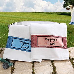 Personalized Dog Towels   Pampered Pet