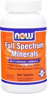 NOW Foods   Full Spectrum Minerals Multi Mineral Formula   250 Tablets