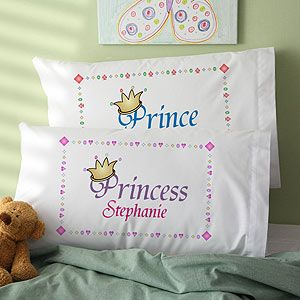 Personalized Kids Pillowcase   Junior Royalty Design