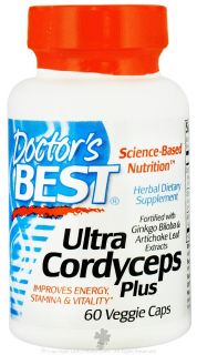 Doctors Best   Ultra Cordyceps Plus 750 mg.   60 Vegetarian Capsules