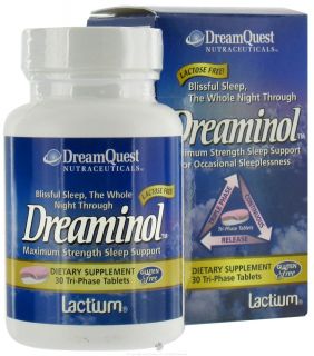Dream Quest Nutraceuticals   Dreaminol Maximum Strength Sleep Support   30 Tablets