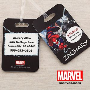Personalized Spiderman Luggage Tags