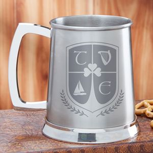 Personalized Tankard Beer Mug   My Crest