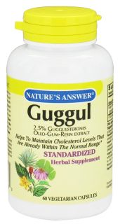 Natures Answer   Guggul Oleo Gum Resin Extract 2.5% Guggulsterones   60 Vegetarian Capsules