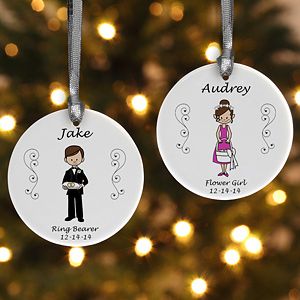 Personalized Wedding Party Ornaments