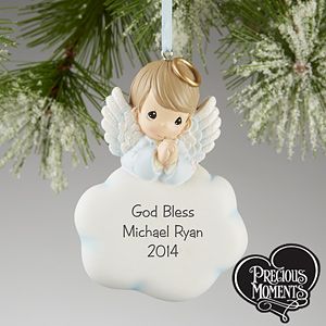 Personalized Angel Christmas Ornaments   Boy   Precious Moments