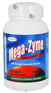 Enzymatic Therapy   Mega Zyme Systemic Enzymes   200 Tablets