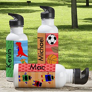 Personalized Water Bottle for Boys   Just For Him