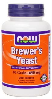 NOW Foods   Brewers Yeast 650 mg.   200 Vegetarian Tablets