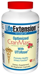 Life Extension   Optimized Cran Max Cranberry Extract with UTIRose   60 Vegetarian Capsules