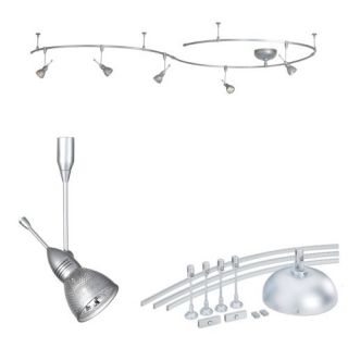 Five Light Monorail Kit with Mesh Shades (Brushed Nickel Finish)