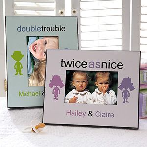 Personalized Twin Picture Frames   Double Trouble