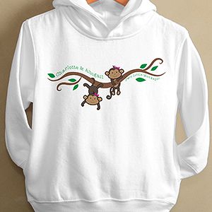 Personalized Twins Toddler Sweatshirts   Two Little Monkeys