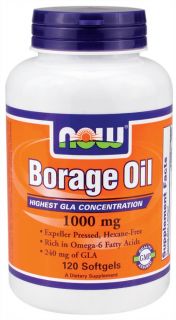 NOW Foods   Borage Oil (Highest GLA Concentration) 1000 mg.   120 Softgels