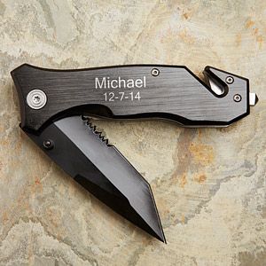 Personalized Pocket Knife   Survivor Emergency Tool
