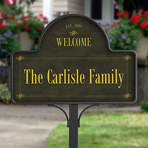 Family Welcome Personalized Yard Stake