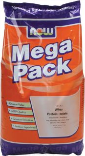 NOW Foods   Whey Protein Isolate Mega Pack Natural Unflavored   10 lbs.