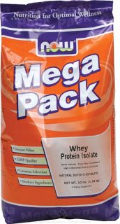NOW Foods   Whey Protein Isolate Mega Pack Dutch Chocolate Flavor   10 lbs.