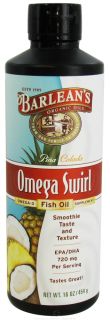 Barleans   Omega Swirl Omega 3 Fish Oil Pina Colada   16 oz.