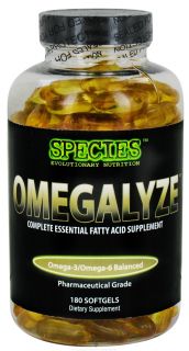 Species Nutrition   Omegalyze Complete Essential Fatty Acid Supplement Pharmaceutical Grade   180 Softgels