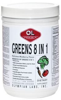 Olympian Labs   Greens Protein 8 in 1 Delicious Blueberry Flavor   388 Grams