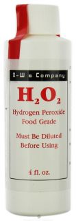 O W & Company   H2O2 Hydrogen Peroxide Food Grade 12%   4 oz.