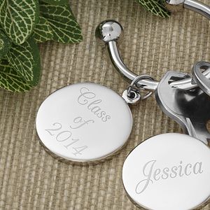 Personalized Silver Plated Key Ring